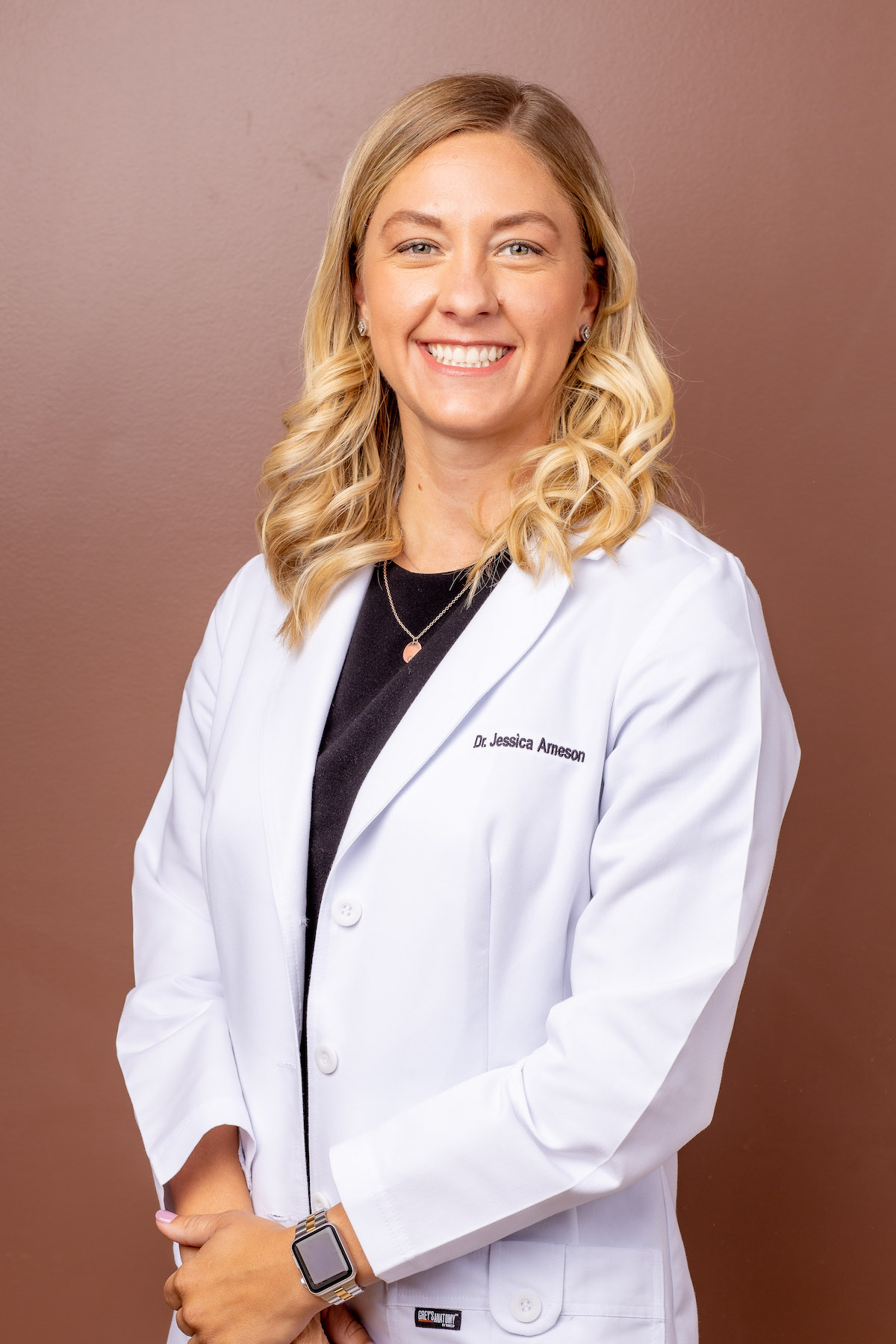 Dr. Arneson in White Coat